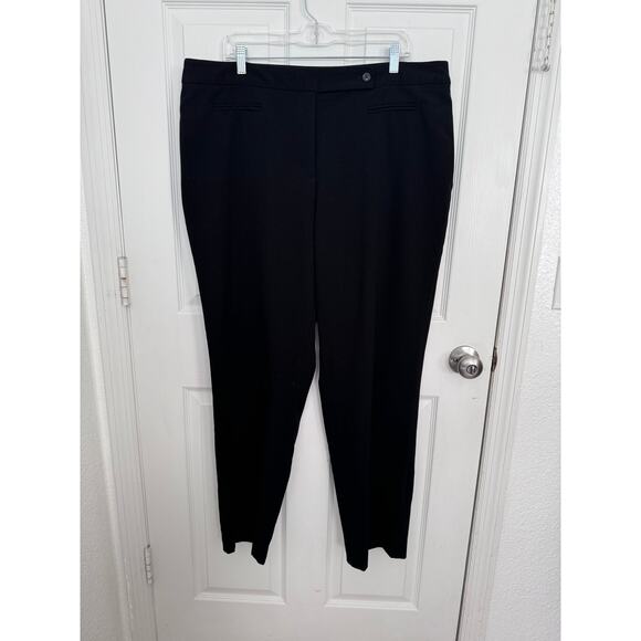 Womens Dress Barn Black Straight Leg Stretch Slash Pocket Pants Size 18W - Picture 1 of 5